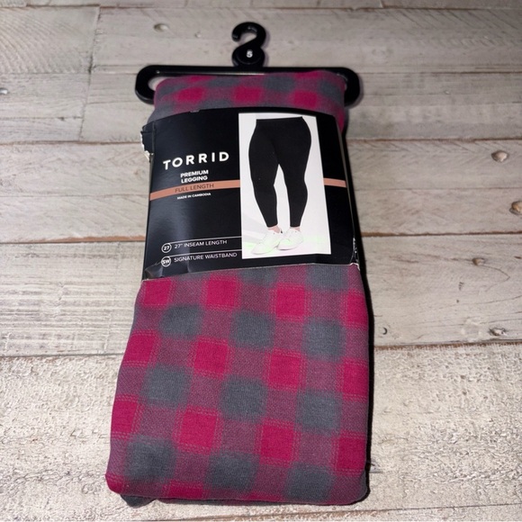 torrid Pants - TORRID FULL LENGTH SIGNATURE WAIST PREMIUM LEGGINGS SIZE 5X Scarlett Plaid